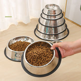 Bát ăn cho chó mèo làm bằng inox